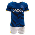 Königsblau-Weiß-Schwarz - Front - Everton FC - T-Shirt und Shorts für Kinder