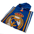 Weiß-Blau-Gold - Front - Real Madrid CF - Handtuch mit Kapuze für Kinder
