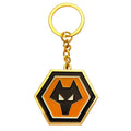 Schwarz-Orange-Gold - Front - Wolverhampton Wanderers FC - Schlüsselanhänger Wappen