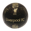 Matt Schwarz-Gold - Front - Liverpool FC - "Phantom" Fußball mit Unterschriften