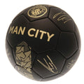 Matt Schwarz-Gold - Side - Manchester City FC - "Phantom" Fußball mit Unterschriften