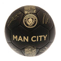 Matt Schwarz-Gold - Front - Manchester City FC - "Phantom" Fußball mit Unterschriften