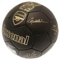 Matt Schwarz-Gold - Back - Arsenal FC - "Phantom" Fußball mit Unterschriften