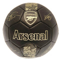 Matt Schwarz-Gold - Front - Arsenal FC - "Phantom" Fußball mit Unterschriften