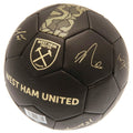 Matt Schwarz-Gold - Back - West Ham United FC - "Phantom" Fußball mit Unterschriften
