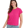 Hibiskus-Rosa - Side - TOG24 - "Andrea" T-Shirt für Damen