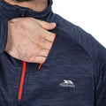 Marineblau meliert - Close up - Trespass Herren Collins Fleecepullover mit Reißverschluss bis zur Brust