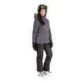 Carbongrau - Side - Trespass Damen Skijacke Caitly mit Kapuze und Klettverschluss