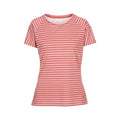 Rhabarber-Rot gestreift - Front - Trespass Damen T-Shirt Ani, kurzärmlig
