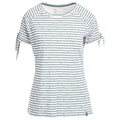 Blaugrüner Nebel  gestreift - Front - Trespass Damen T-Shirt Penelope gemustert, kurzärmlig