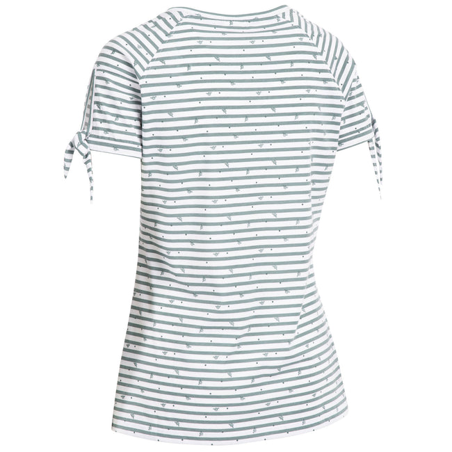 Blaugrüner Nebel  gestreift - Back - Trespass Damen T-Shirt Penelope gemustert, kurzärmlig