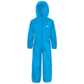 Blau - Front - Trespass - "Button" Regenanzug für Baby