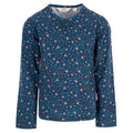 Blaues Blumenmuster - Front - Trespass - "Proceeds" Langarm-T-Shirt für Mädchen
