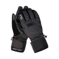 Schwarz - Side - Trespass - Herren-Damen Unisex Handschuhe "Sidney", Leder-Handfläche, Schneesportarten