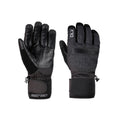 Schwarz - Front - Trespass - Herren-Damen Unisex Handschuhe "Sidney", Leder-Handfläche, Schneesportarten