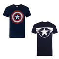 Marineblau - Front - Marvel - T-Shirt für Jungen (2er-Pack)