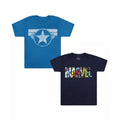 Blau - Front - Marvel - T-Shirt für Jungen (2er-Pack)