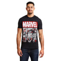 Schwarz-Rot-Weiß - Lifestyle - Marvel - "Heroes" T-Shirt für Herren