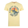Hellgelb - Front - Jaws - "Amity Surf Shop" T-Shirt für Herren