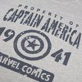 Grau meliert - Side - Marvel - "Property Of Captain America" T-Shirt für Herren