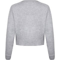 Grau - Back - Disney - Kurzes Sweatshirt für Damen