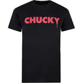 Schwarz - Front - Chucky - "Sorry Jack" T-Shirt für Herren