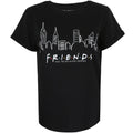 Schwarz-Weiß - Front - Friends - T-Shirt für Damen