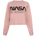 Altrosa - Front - NASA - "National Aeronautics" Kurzes Sweatshirt für Damen