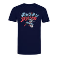 Marineblau-Rot - Front - Captain America - T-Shirt für Herren