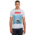 Grau-Blau-Rot - Side - Jaws - T-Shirt für Herren