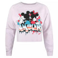 Lavendel - Front - Disney - "Amour" Sweatshirt kurz geschnitten für Damen