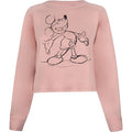 Rosa-Grau-Schwarz - Front - Disney - "Giggles" Sweatshirt kurz geschnitten für Damen