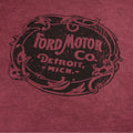 Vintage Burgunder - Side - Ford - "Motor Co" T-Shirt für Herren