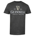 Schwary - Front - Guinness - T-Shirt Acid Wash für Herren