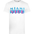 Weiß-Blau-Pink - Front - Miami Vice - T-Shirt für Herren