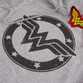 Grau - Side - Wonder Woman - Kapuzenpullover Logo für Damen