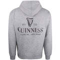 Grau meliert - Back - Guinness - Hoodie mit durchgehendem Reißverschluss für Herren