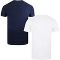 Marineblau-Weiß - Back - Fender - T-Shirt für Herren (2er-Pack)