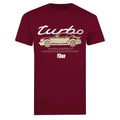 Weinrot - Front - Porsche - "Turbo" T-Shirt für Herren