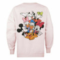 Steinfarben - Back - Disney - "Mickey & Friends 90s Gang" Sweatshirt für Damen