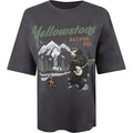 dunkele Kohle - Front - National Parks - "Banjo Bear" T-Shirt für Damen