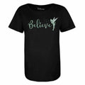Schwarz-Grau - Front - Tinkerbell - "Believe In Fairies" T-Shirt für Damen