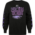 Schwarz-Violett - Front - E.T - "Phone Home" T-Shirt für Herren Langärmlig