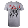 Grau meliert - Front - Marvel - "Trio Heroes" T-Shirt für Herren