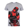 Grau meliert - Front - Deadpool - "Talking" T-Shirt für Herren