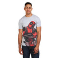 Grau meliert - Side - Deadpool - "Talking" T-Shirt für Herren