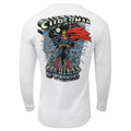 Weiß - Back - Superman - "Man Of Steel" T-Shirt für Herren Langärmlig