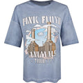 Vintage Grau Blau - Front - Pink Floyd - "Animals Tour" T-Shirt für Damen