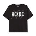Schwarz - Front - AC-DC - T-Shirt für Mädchen
