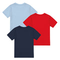 Rot-Marineblau-Blau - Back - Cars - T-Shirt für Jungen (3er-Pack)